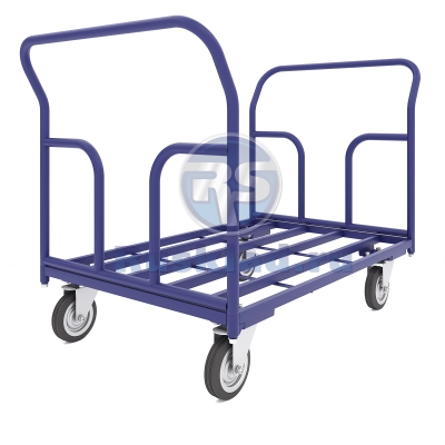 Тележка каркасная с двумя ручками ТКД 10 (800х1800) г/п 500 кг.150 чугун/полиуретан