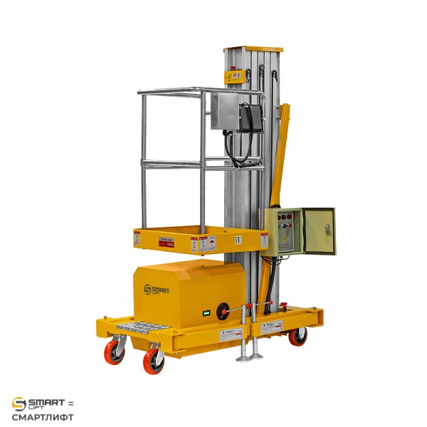 Подъемник мачтовый несамоходный GTWY 10-100 (AC&DC; 125 кг; 10 м) SMARTLIFT