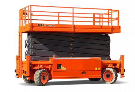 Внедорожный самоходный ножничный дизельный подъемник 4WD и 4WS DINGLI JCPT2825RT