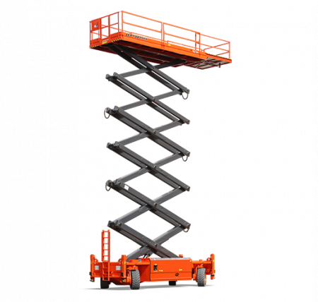 Внедорожный самоходный ножничный дизельный подъемник 4WD и 4WS DINGLI JCPT3225RT