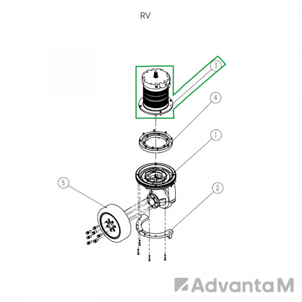 Электродвигатель привода ведущего колеса для ричтрака RV (48V/6,5 кВт/АС)