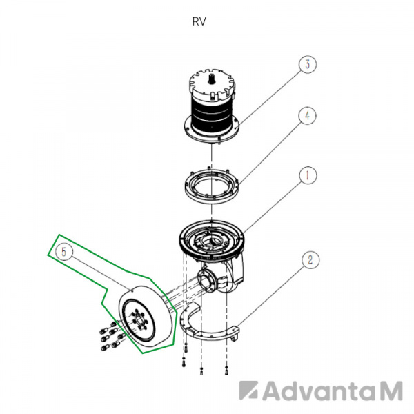 Ведущее колесо ричтрака RV, 343х120 мм, PU