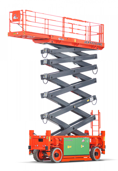 Внедорожный самоходный ножничный электрический подъемник 4WD и 4WS DINGLI JCPT2212DC
