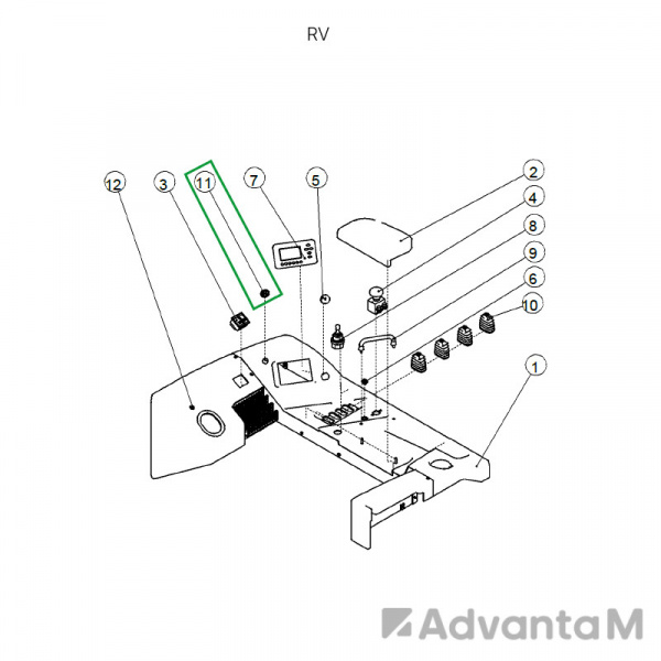 Замок зажигания с ключом для ричтрака RV (24V)