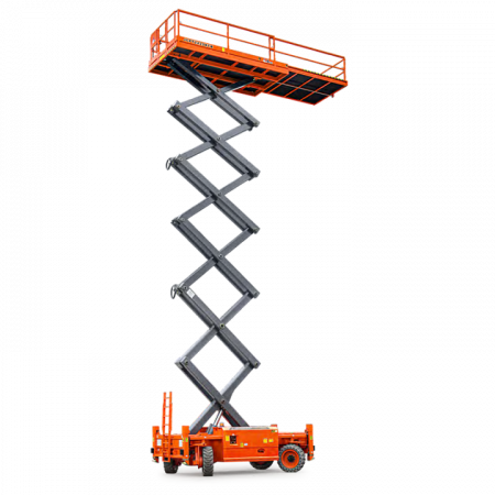 Внедорожный самоходный ножничный дизельный подъемник 4WD и 4WS DINGLI JCPT2223RTB