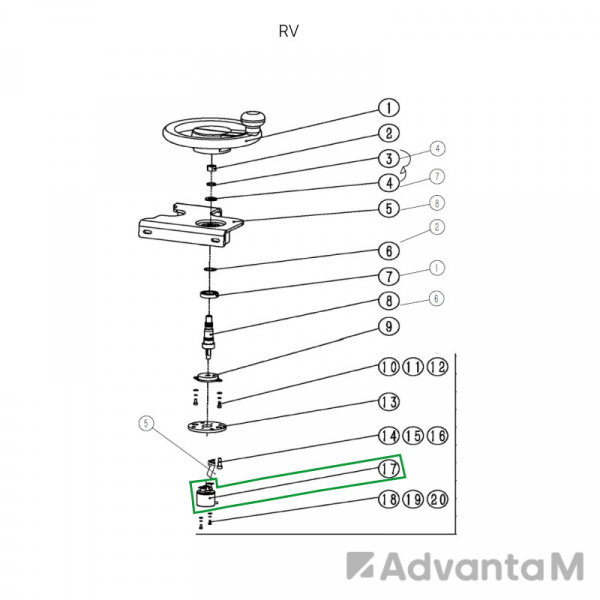Датчик рулевого управления для ричтрака RV (5V)